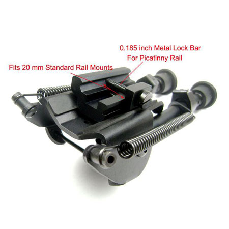 Tactical Bipod 6"-9" rifle T-POD Bipod Foregrip 5 level legs